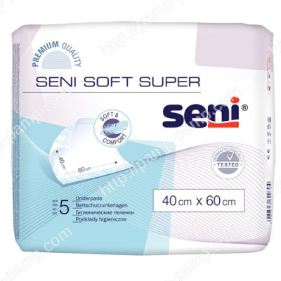 Пелюшки для дорослих Seni Soft Super 40x60 см 5 шт 5900516690304