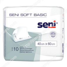 Пелюшки для дорослих одноразові гігієнічні Seni Soft Basic 40х60 см 10 шт 5900516692445