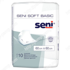 Пеленки для взрослых одноразовые гигиенические Seni Soft Basic 60х60 см 10 шт 5900516692452