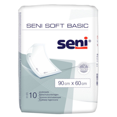Пелюшки одноразові гігієнічні Seni Soft Basic 90х60 см 10 шт 5900516692469