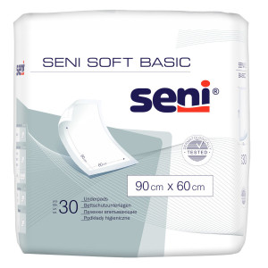 Пелюшки для дорослих одноразові гігієнічні Seni Soft Basic 90х60 см, 30 шт