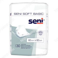 Пелюшки для дорослих одноразові гігієнічні Seni Soft Basic 60х60 см 30 шт 5900516692308