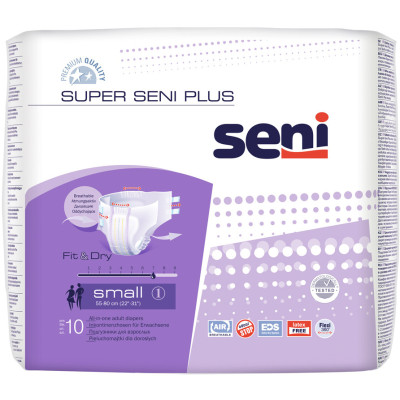 Підгузники для дорослих SUPER SENI PLUS small 10 шт 5900516691226