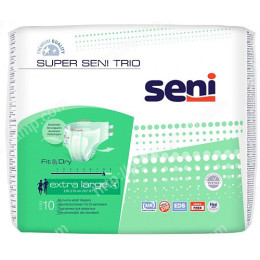 Подгузники для взрослых SUPER SENI TRIO extra large 10 шт 5900516691721