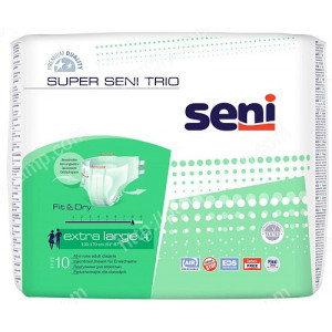 Подгузники для взрослых SUPER SENI TRIO extra large 10 шт 5900516691721