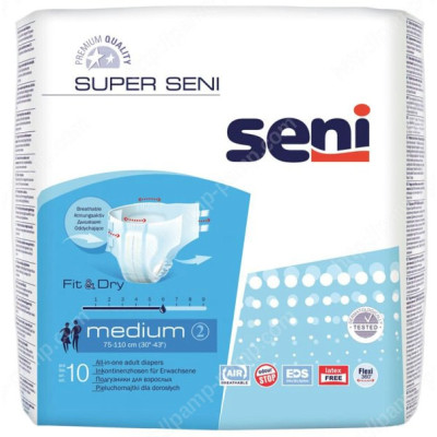 Подгузники для взрослых SUPER SENI medium 10 шт 5900516691189