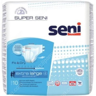 Подгузники для взрослых SUPER SENI extra large 10 шт 5900516691202