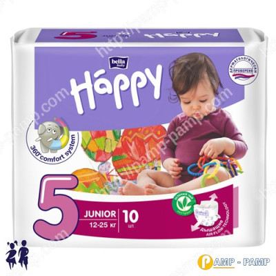 Подгузники детские Bella Baby Happy Junior 5 12-25 кг 10шт 5900516600389