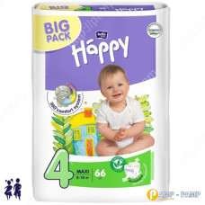 Підгузки дитячі Bella Baby Happy maxi 8-18 кг 66 шт