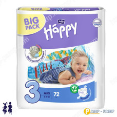 Підгузки дитячі Bella Baby Happy midi 5-9 кг, 72 шт