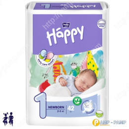  Подгузники детские Bella Baby Happy NewBorn 1 2-5 кг, 42 шт 5900516600693