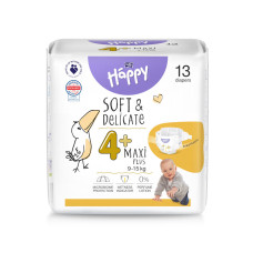 Підгузники одноразові дитячі Baby Happy (4+) Maxi Plus  9-15 кг, 13 шт, 5900516605452