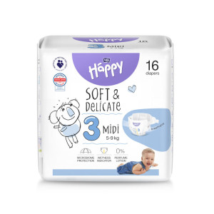 Підгузники дитячі одноразові Baby Happy (3) Midi 5-9 кг, 16 шт, 5900516605377