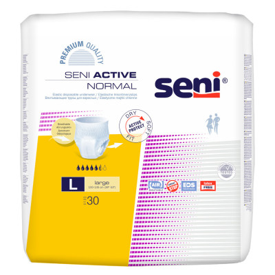 Вбираючі труси, підгузники для дорослих SENI Active Normal LARGE 30 шт 
