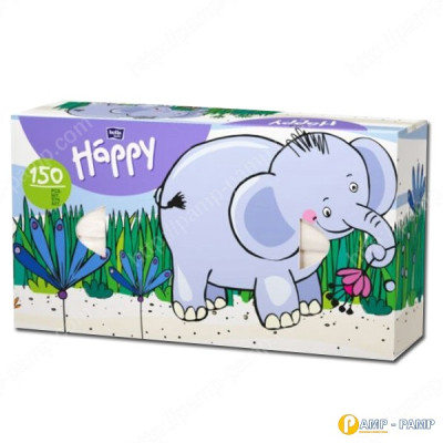 Хустинки паперові Bella Baby Happy універсальні двошарові 150 шт. Слон