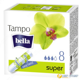 Тампони жіночі гігієнічні без аплікатора Tampo Bella Premium Comfort super 8 шт
