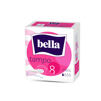 Тампони жіночі гігієнічні без аплікатора Tampo Bella Premium Comfort mini 8 шт 5900516320270