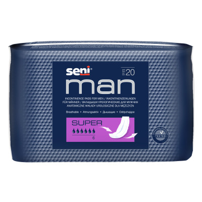 Урологічні вкладиші, прокладки для чоловіків Seni Man super 20 шт
