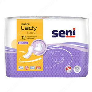 Урологічні прокладки, прокладки для жінок SENI LADY mini 10 + 2 шт 5900516693145