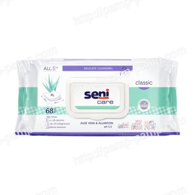 Влажные салфетки для ухода за кожей Seni Care CLASSIC 68 шт 5900516421618