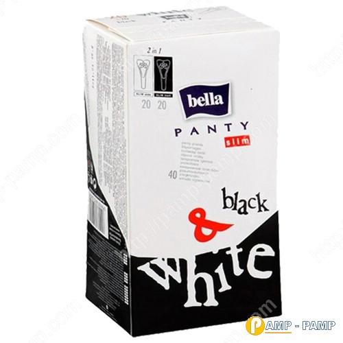 Ежедневные гигиенические прокладки BELLA Panty Slim white & black. 40 шт 5900516310479 фото -1